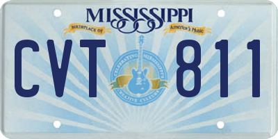MS license plate CVT811