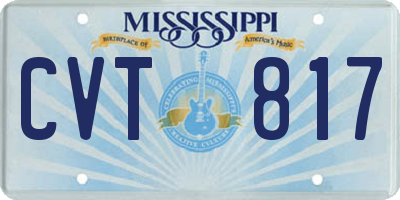 MS license plate CVT817