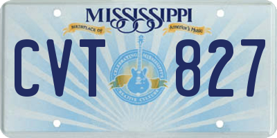 MS license plate CVT827