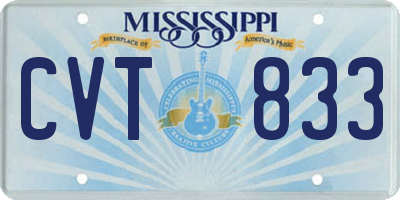 MS license plate CVT833