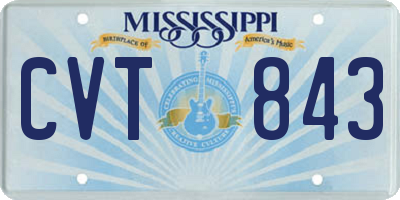 MS license plate CVT843