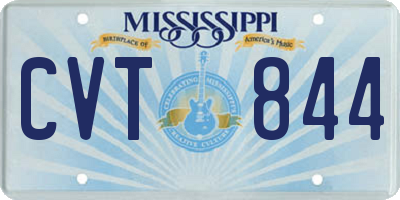 MS license plate CVT844