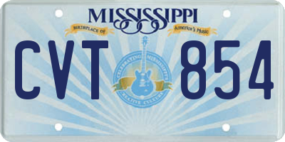 MS license plate CVT854