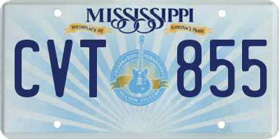 MS license plate CVT855