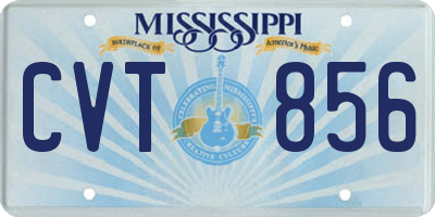 MS license plate CVT856