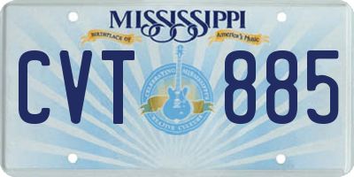 MS license plate CVT885