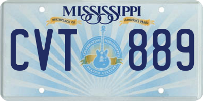 MS license plate CVT889