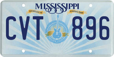 MS license plate CVT896