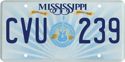 MS license plate CVU239