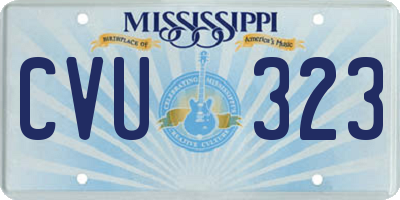 MS license plate CVU323