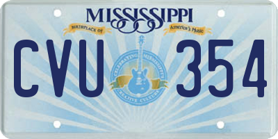 MS license plate CVU354
