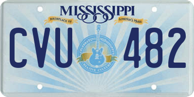 MS license plate CVU482