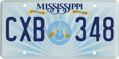 MS license plate CXB348