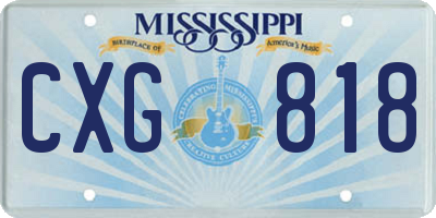 MS license plate CXG818