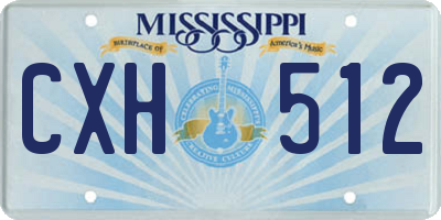 MS license plate CXH512
