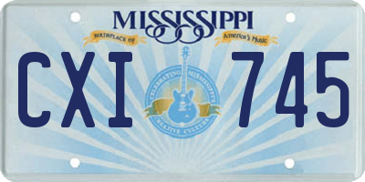 MS license plate CXI745
