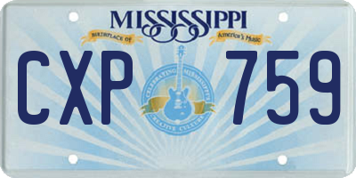 MS license plate CXP759