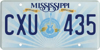 MS license plate CXU435