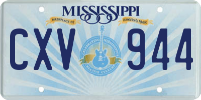 MS license plate CXV944