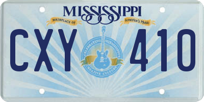 MS license plate CXY410