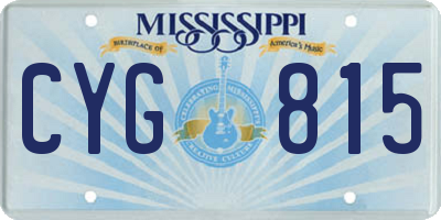 MS license plate CYG815