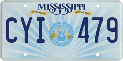 MS license plate CYI479