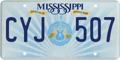 MS license plate CYJ507