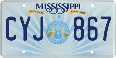 MS license plate CYJ867