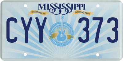 MS license plate CYY373