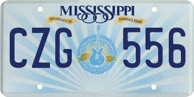 MS license plate CZG556