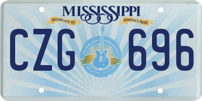MS license plate CZG696