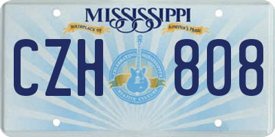 MS license plate CZH808