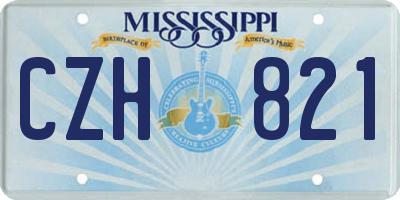 MS license plate CZH821