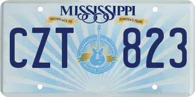MS license plate CZT823