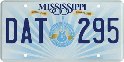 MS license plate DAT295