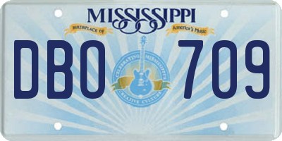 MS license plate DBO709
