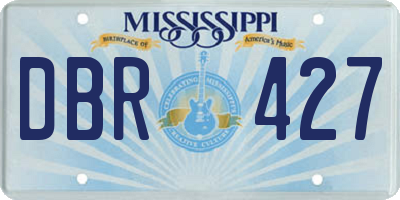 MS license plate DBR427