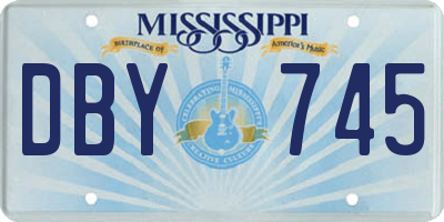 MS license plate DBY745