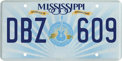MS license plate DBZ609