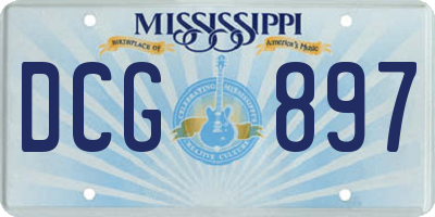 MS license plate DCG897
