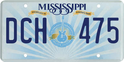 MS license plate DCH475