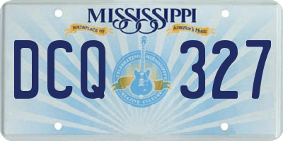 MS license plate DCQ327