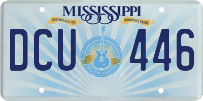 MS license plate DCU446
