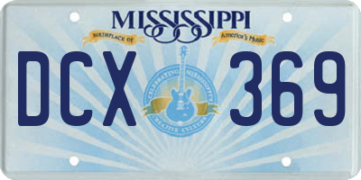 MS license plate DCX369