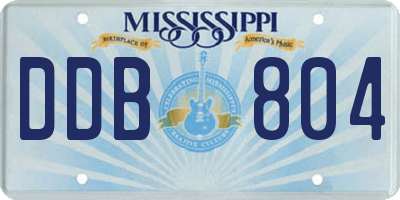 MS license plate DDB804