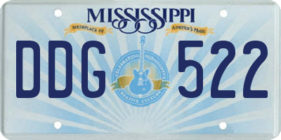 MS license plate DDG522