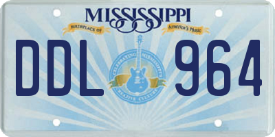 MS license plate DDL964