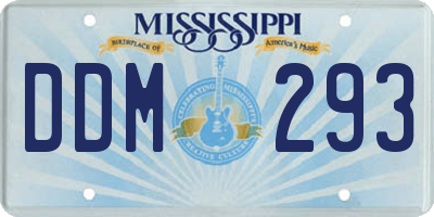MS license plate DDM293