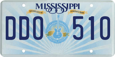 MS license plate DDO510