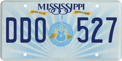 MS license plate DDO527